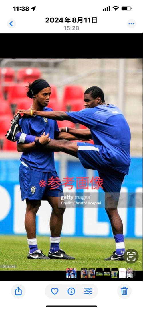 超貴重‼️ ブラジル代表　選手実使用TRパンツ　ブルー US・M