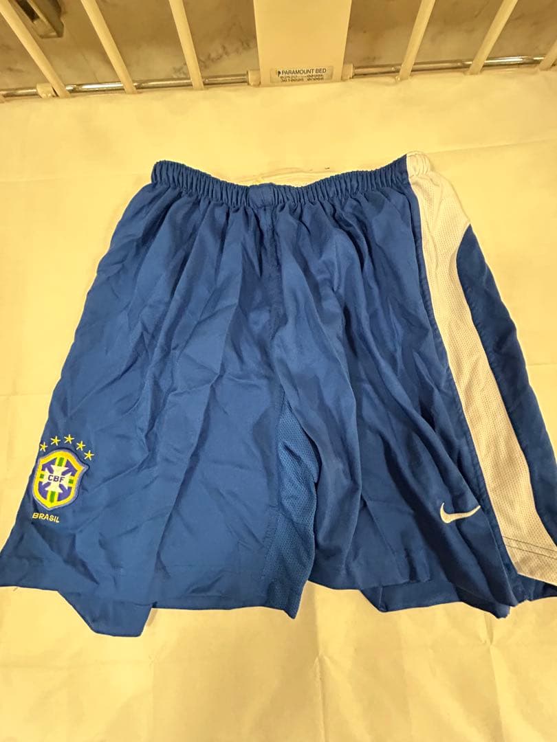 超貴重‼️ ブラジル代表　選手実使用TRパンツ　ブルー US・M