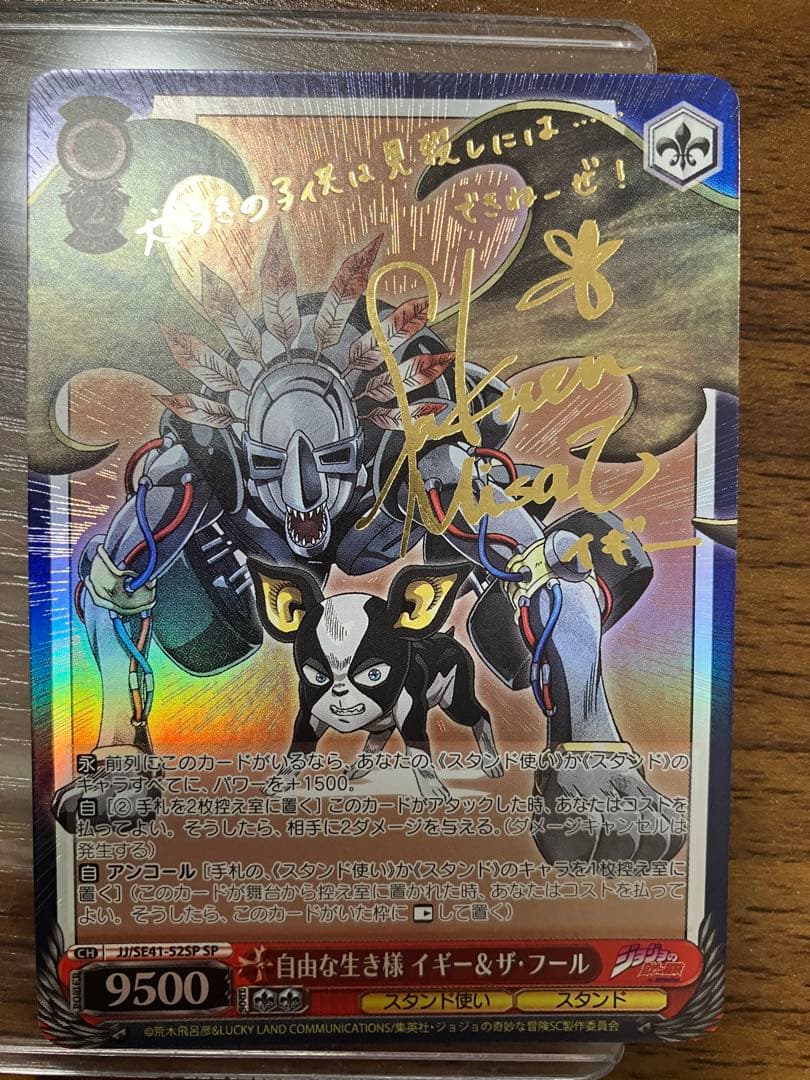 あ*か様 大幅値下げ！ヴァイスシュヴァルツジョジョ2種サインD イギー花京院