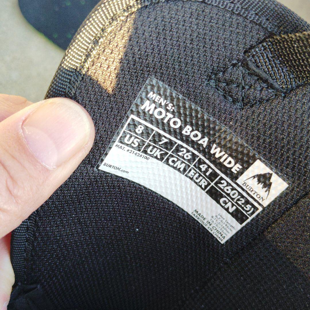 美品！Burton　MOTO 26cm　WIDE