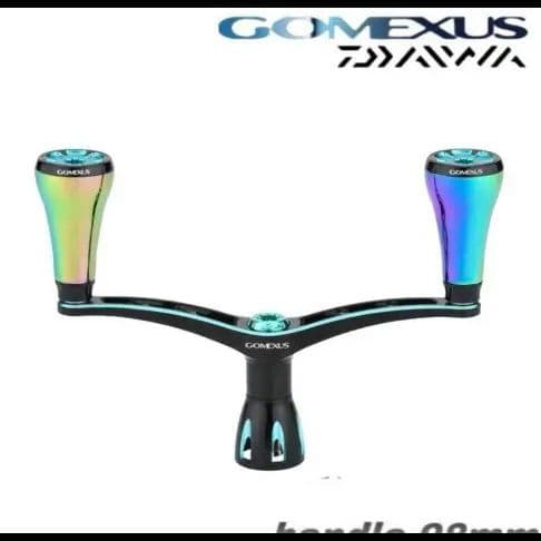 ゴメクサス ダイワ用 ダブルハンドル エメラルダスカラー 98mm チタンノブ