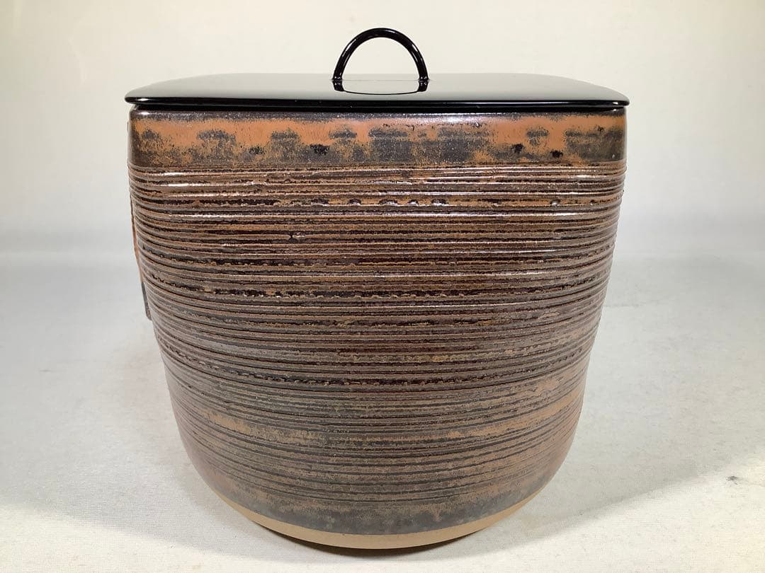 高取焼　四方口管耳　水指　高取八仙　茶道具　送料無料