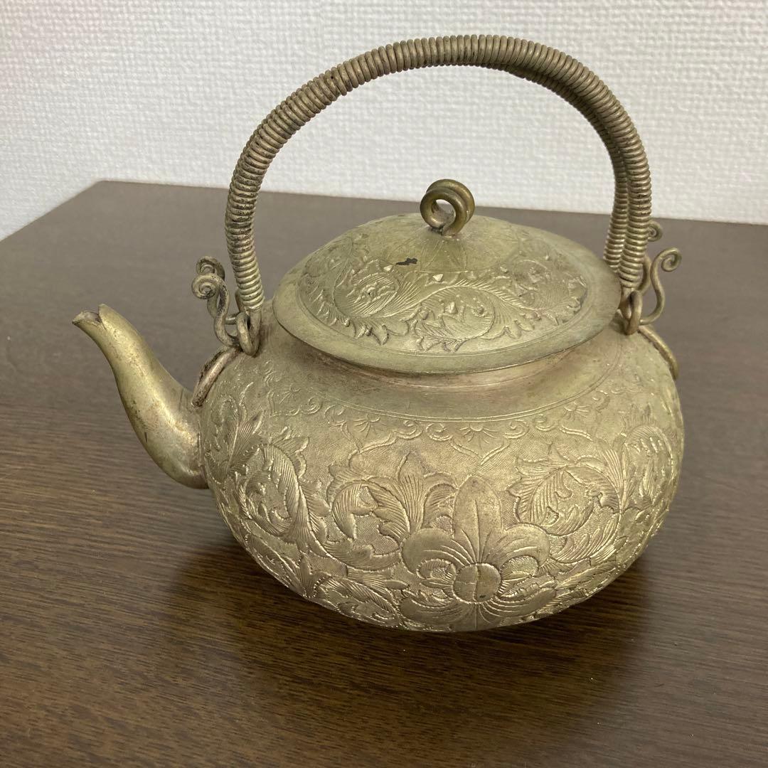 錫製アンティークポット