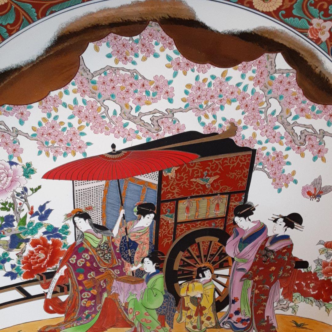 陶器　大きな赤絵の皿