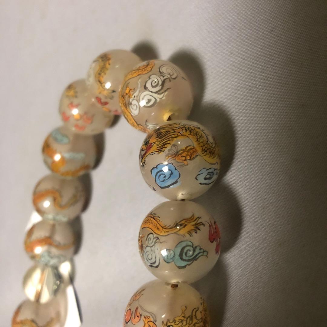 北京ガラスと黄水晶念珠