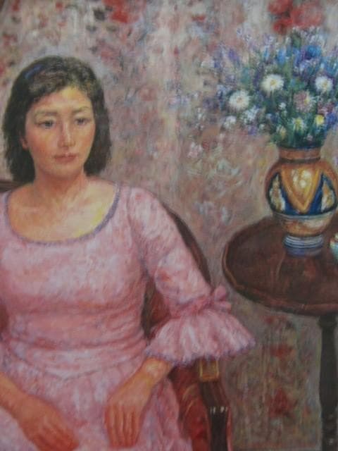 斎藤 秀夫 【午後のひととき】 希少画集画、状態良好、新品高級額装付