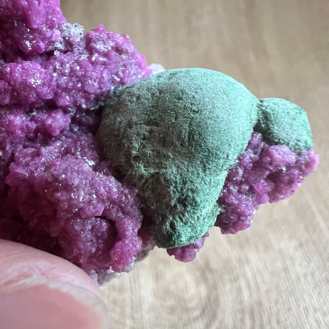 コバルトカルサイト マラカイト ③ 共生 鉱物 標本 原石