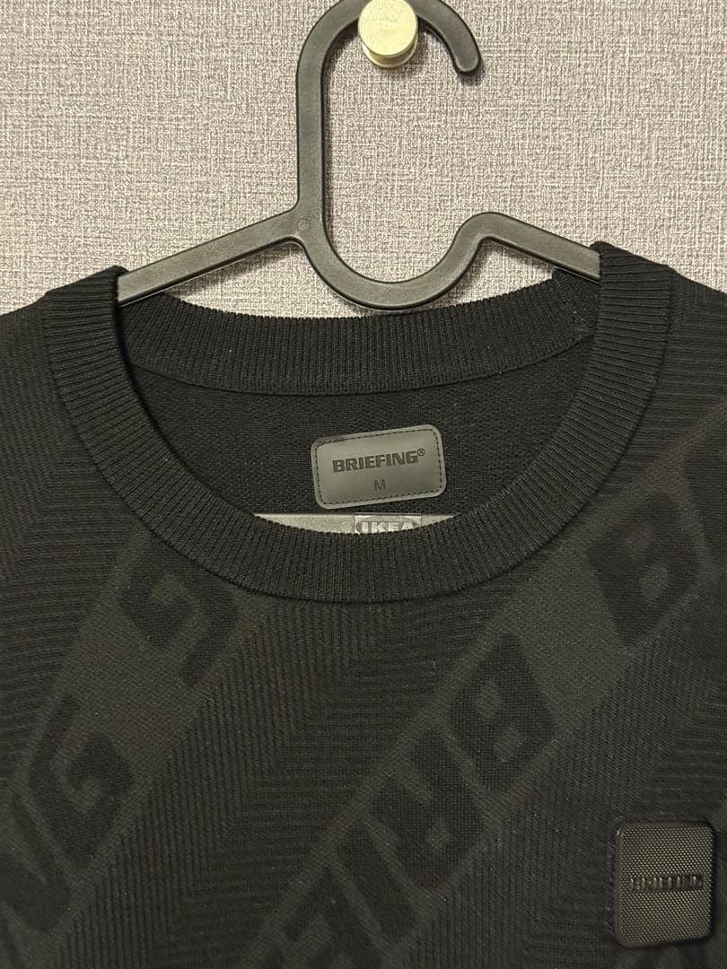 BRIEFING 黒 M クルーネックセーター