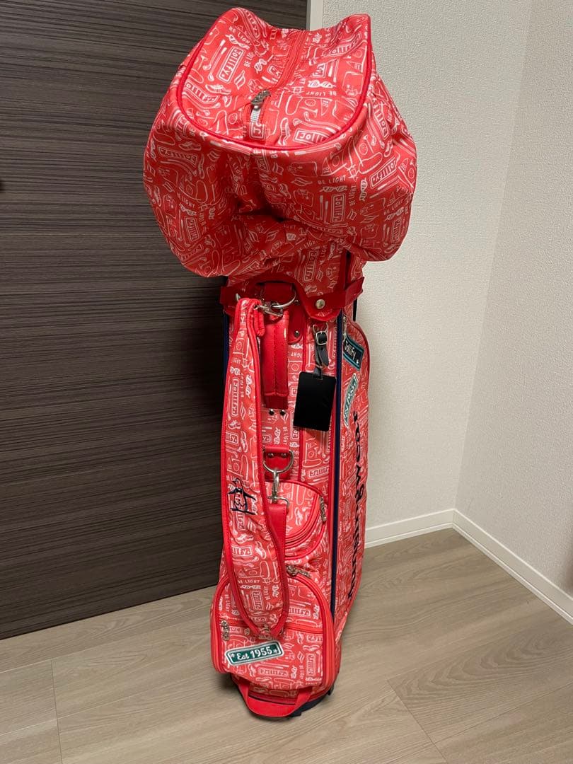 【メロンパン】Munsingwear 赤 キャディバッグ