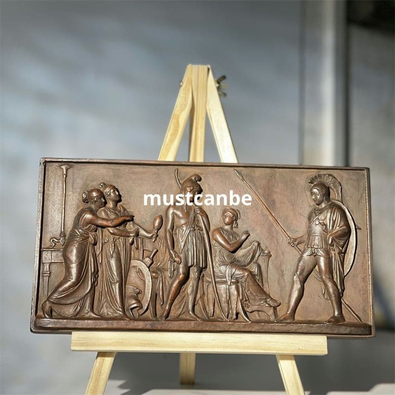 レリーフ芸術ギリシャローマ題材人物家庭装飾歴史美術教具 装飾品 現代工芸品 置物