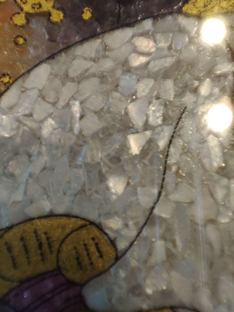 エクセルヒューマン社、宝石七福神画 屋久杉木製フレーム A4サイズ