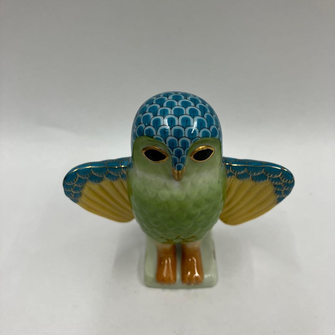 紫ヘレンド 世界のフクロウ （ブルゴーニュ .シチリア）まとめ2点