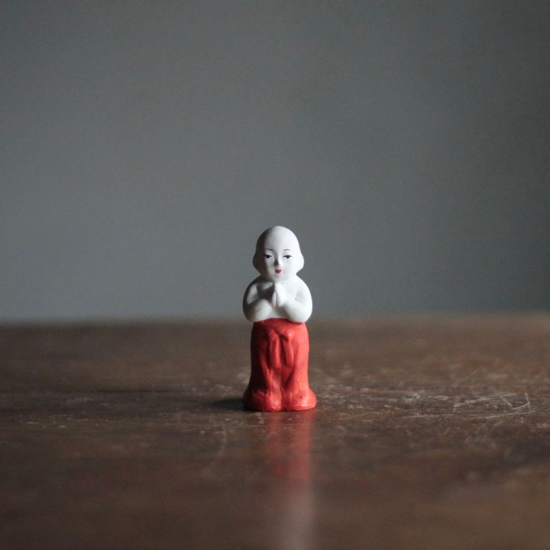 土人形 奉開眼 聖徳太子二歳像 四天王寺 箱なし 古道具 アンティーク オブジェ