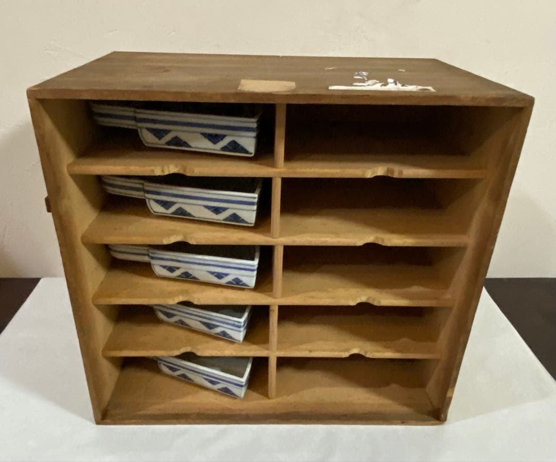 古染付扇面向付　伊万里　有田　5枚