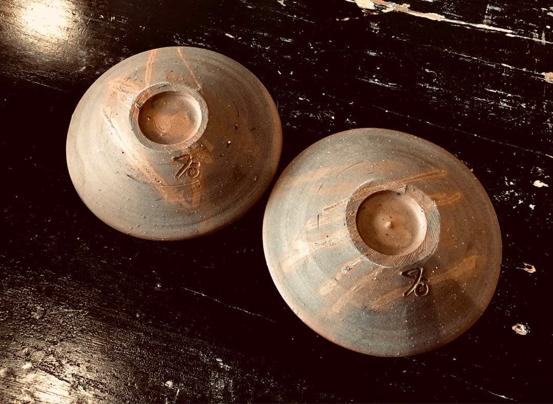 ◆398◆藤原和　備前焼皿2枚