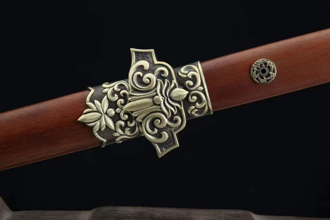 少帝唐剣（龍鳳檀款）武具　刀装具　日本刀　模造刀   居合刀 古兵器