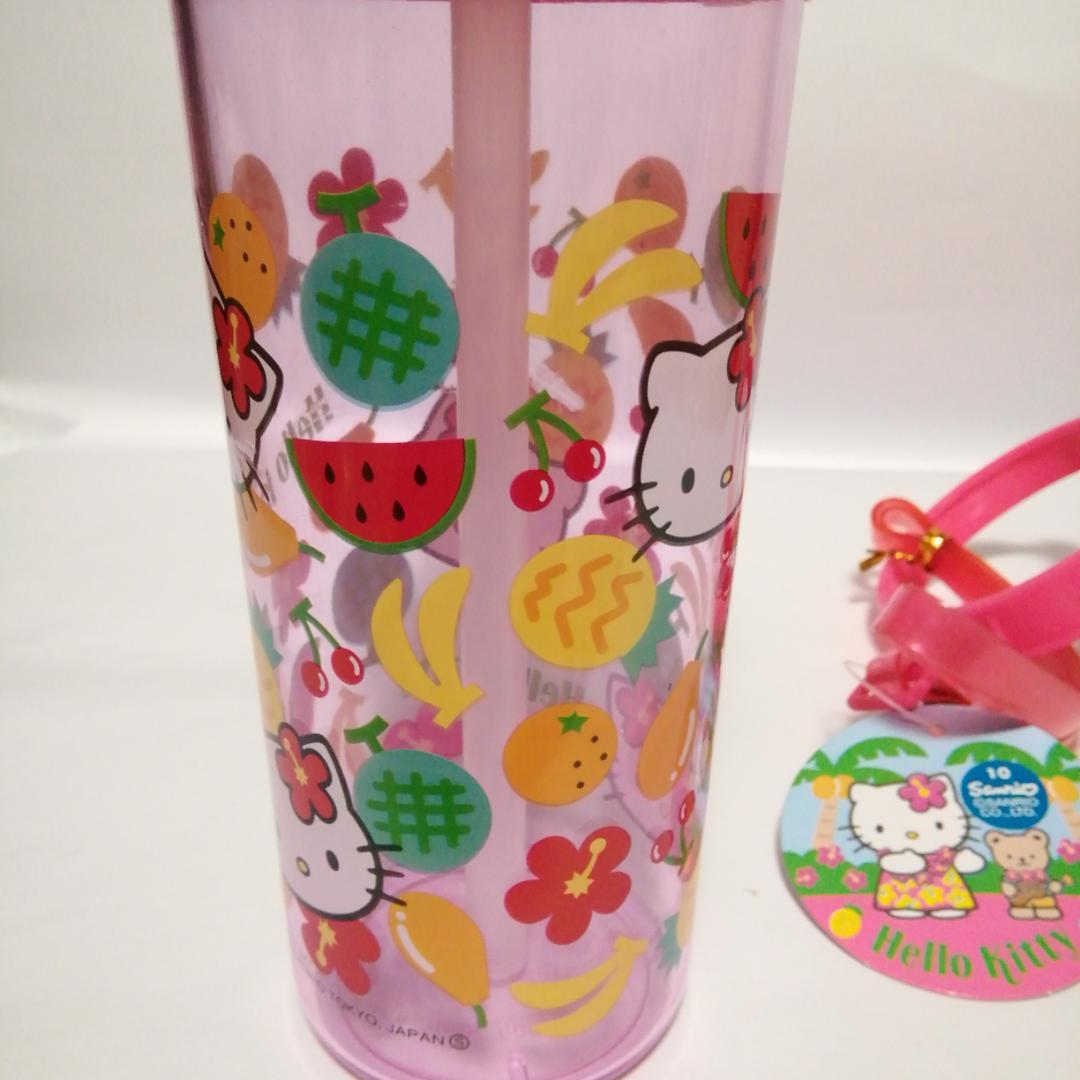 未使用　ハローキティ トロピカルボトルストラップ付き　平成レトロ　2002年