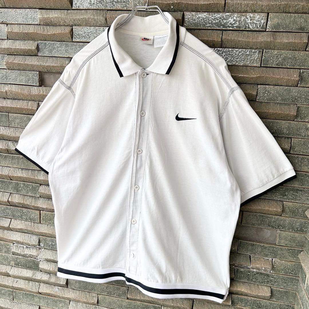 貴重 90s vintage NIKE アンドレアガシモデル 刺繍ロゴ シャツ