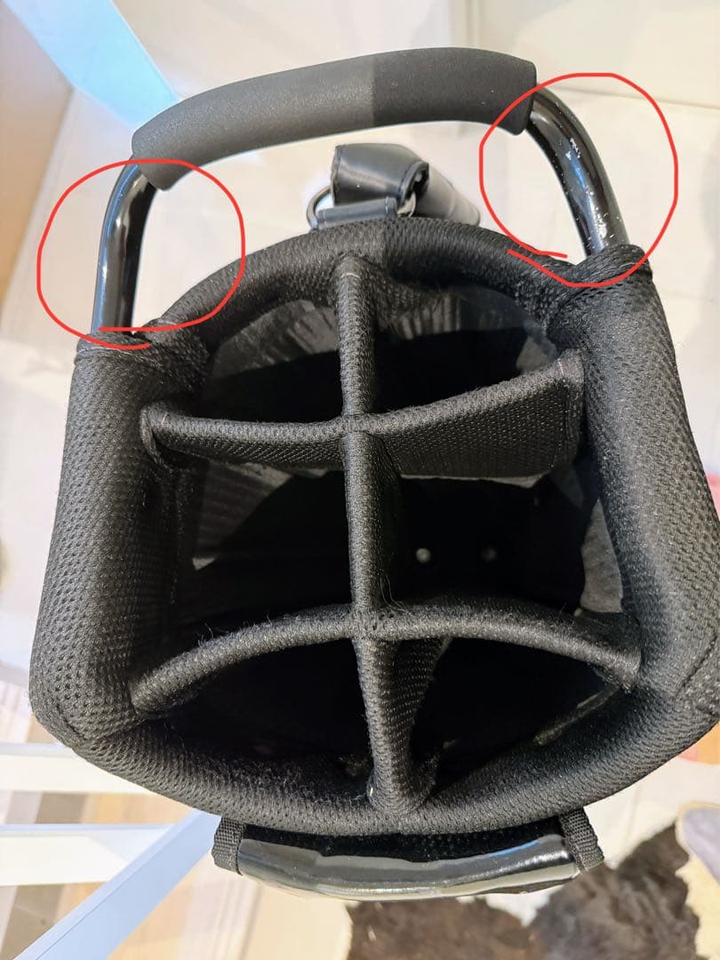 BAILDO キャディバッグ ブラック／ターコイズブルー