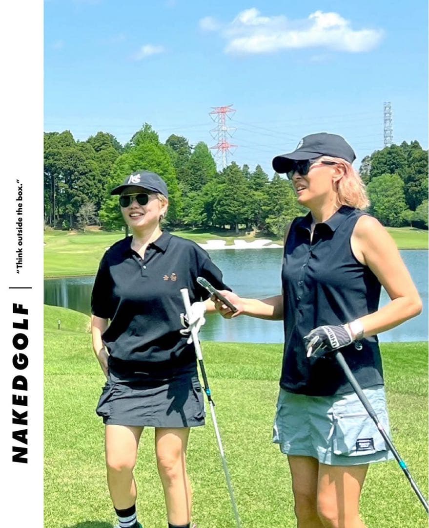 NAKED GOLF Perfect skirt ブルーグレー M