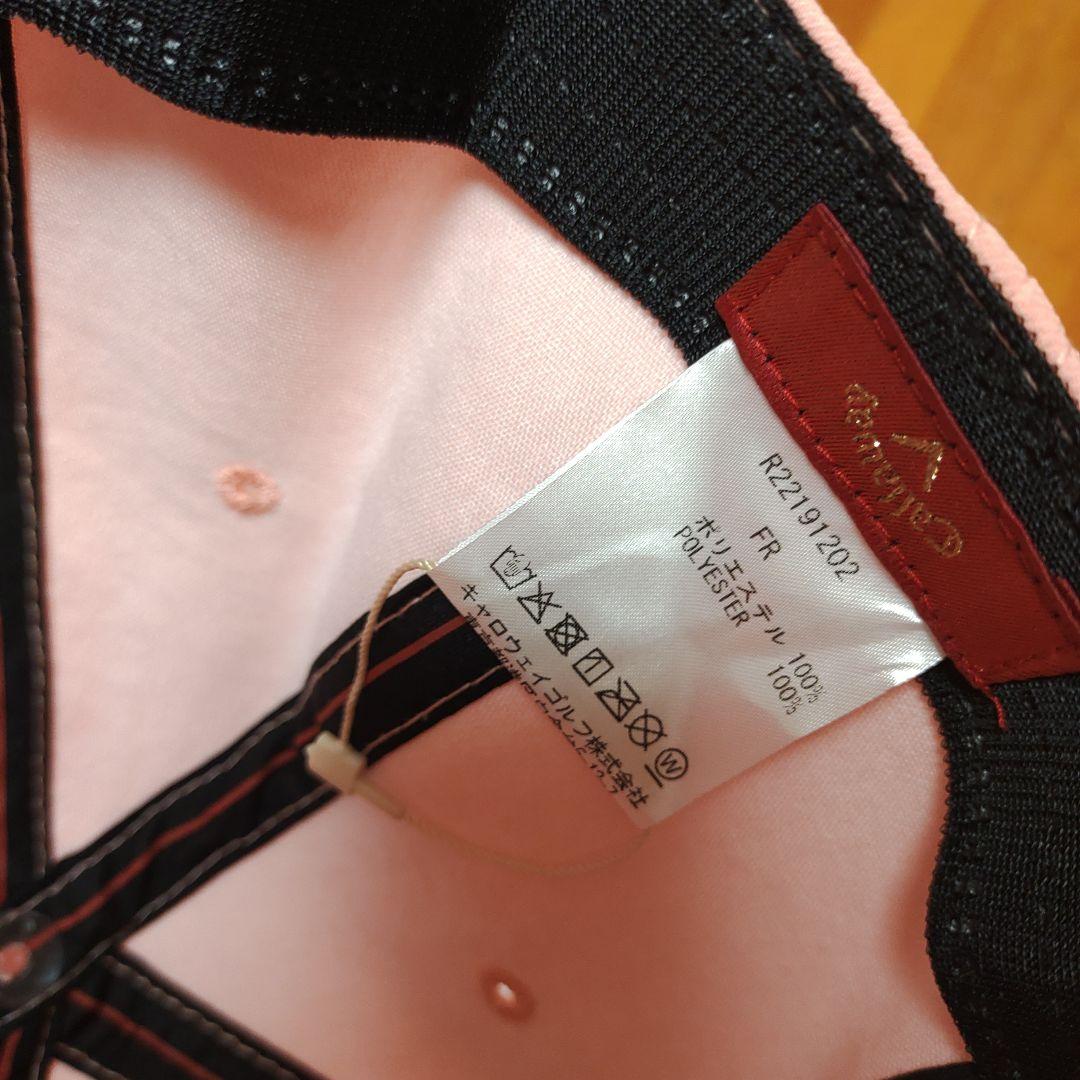 キャロウェイゴルフ　レッドレーベル　薔薇柄　ラインストーン付き　ゴルフキャップ