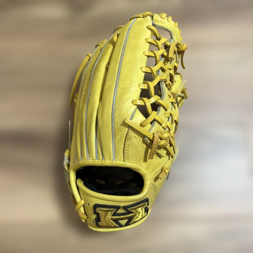 ハム太郎さん専用　ハイゴールド　イエロー レザー 軟式グローブ