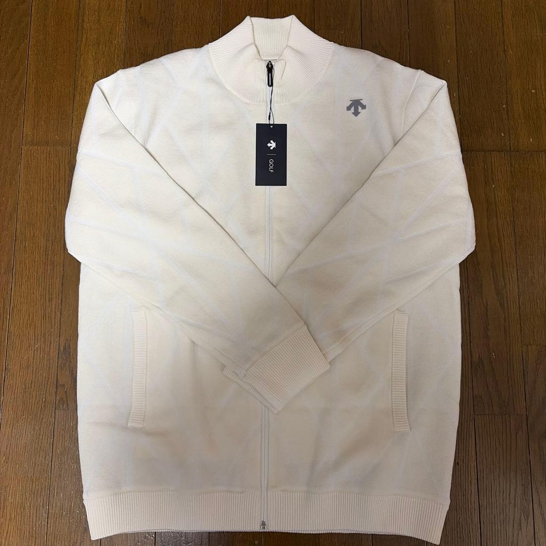 【未使用】DESCENTEフルジップジャカードセーターDG4FST06M /O