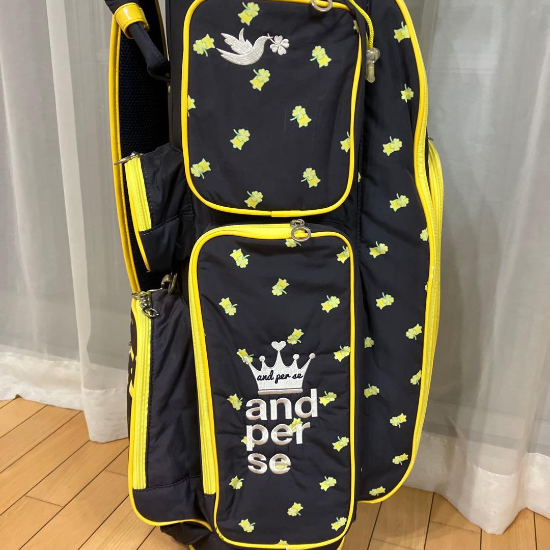 and per se ゴルフ　花柄キャディバッグ アンパスィ