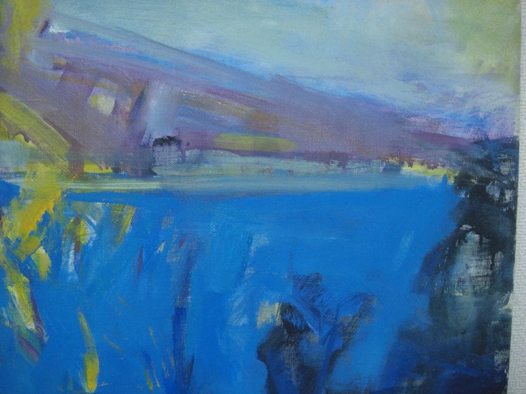 ◆H.TANAKA「コートダジュール」油彩画　1988年◆模写◆