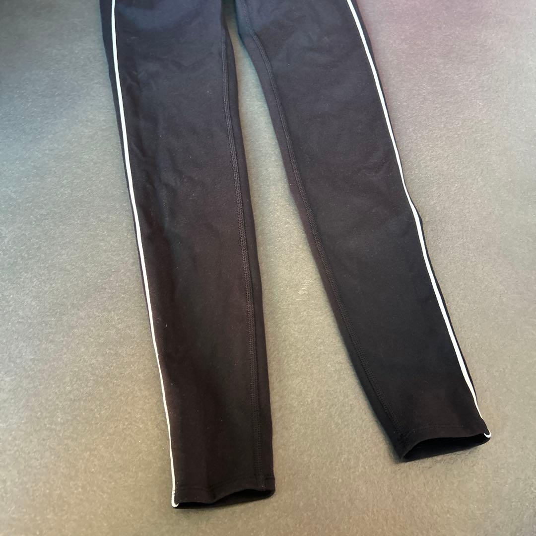 alo ブラック ヨガパンツ ホワイトライン　XS