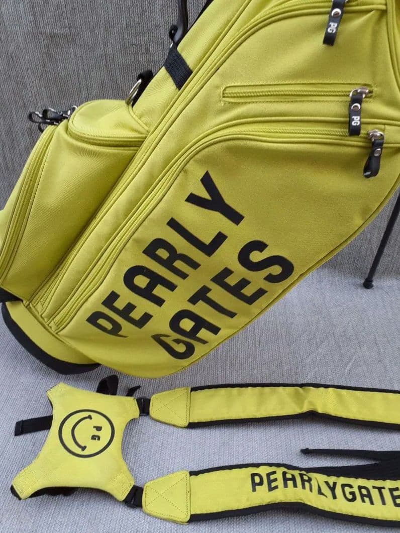 PEARLY GATES 蛍光イエロー スタンド式 キャディバック
