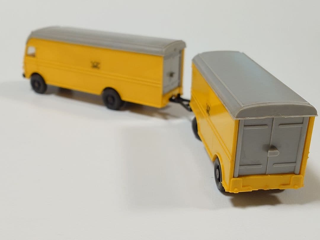 ミニカー WIKING 54 Big Postal Truck with Trailer