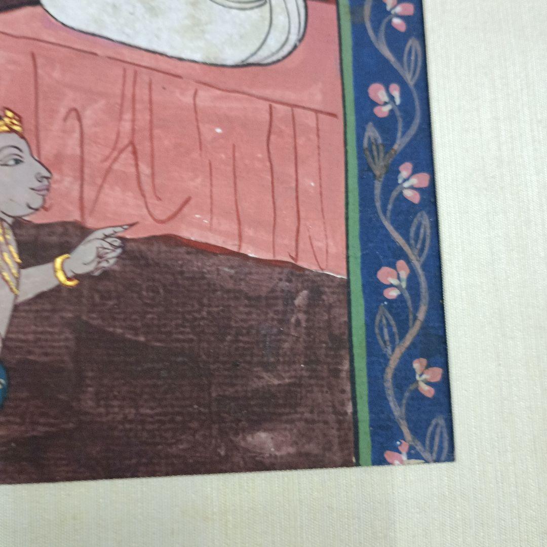 4444）タイの寺院画・宗教画？？？　水彩系の直筆　詳細不明