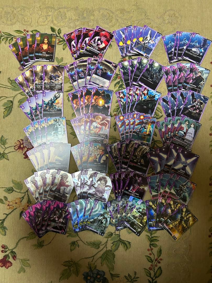 ガンダムカードゲーム　紫　LR以下4コン　GD02