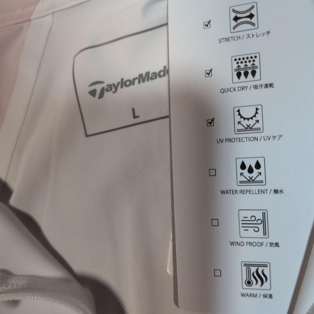 テーラーメイド:レディース:Lサイズ:長袖ポロシャツ:白/ピンク