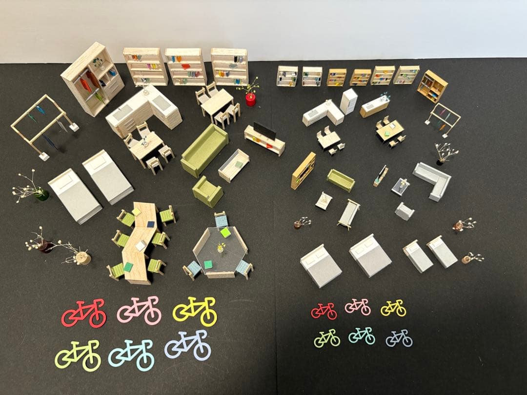 建築模型添景1/50と1/100住宅セット