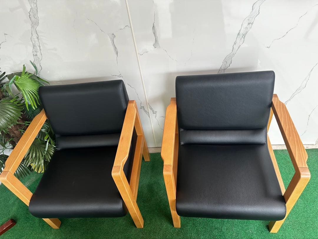 断*】様 AICO製応接ソファ4脚＋天然木ローテーブルセット（バラ売り可）