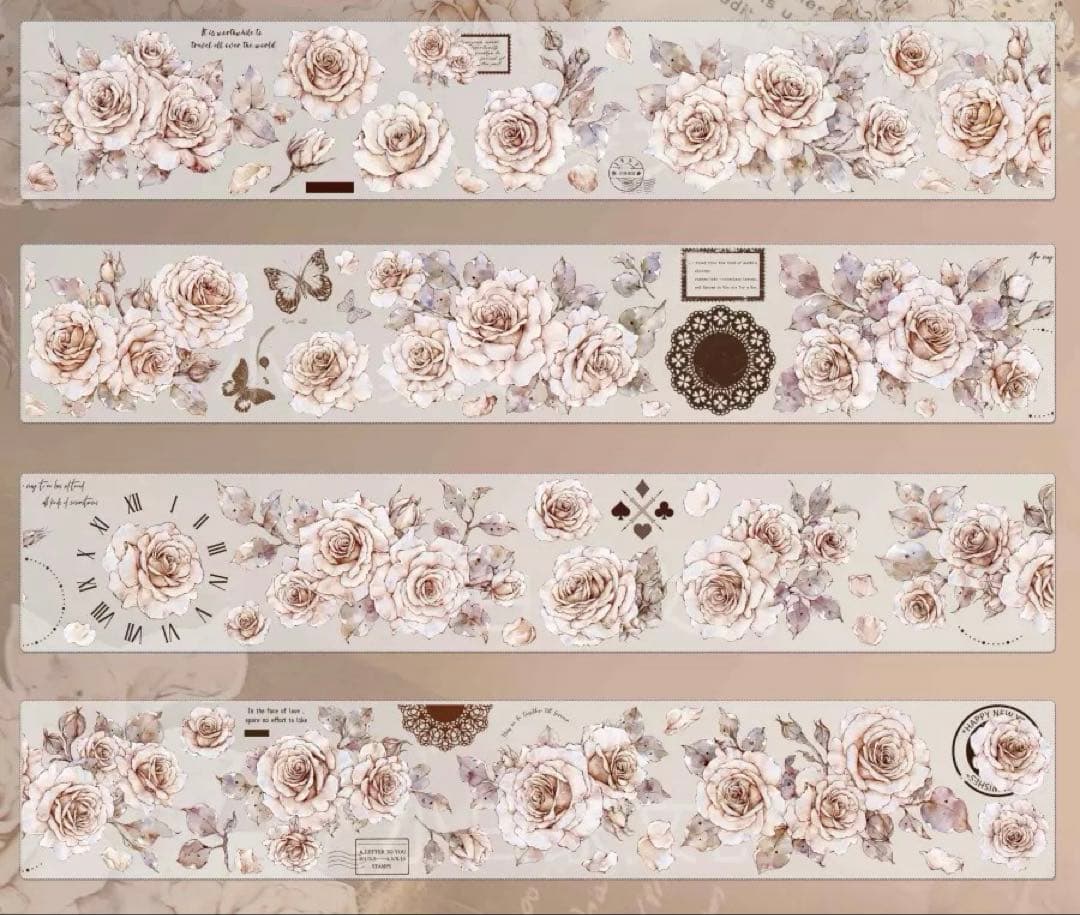 小白家文創《月下温柔》海外マスキングテープ　マステ 【1677】