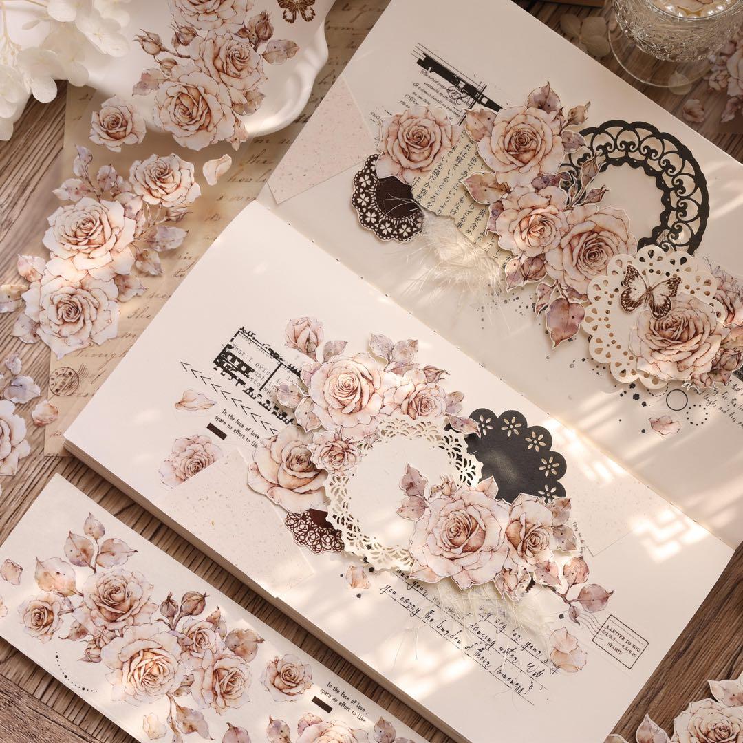 小白家文創《月下温柔》海外マスキングテープ　マステ 【1677】