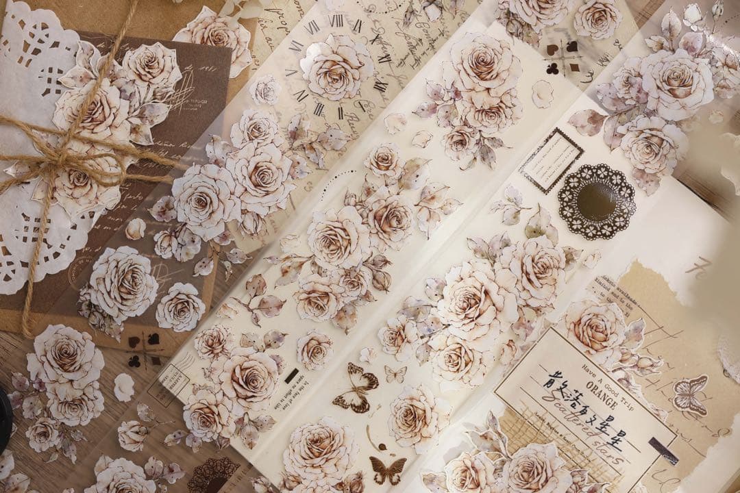 小白家文創《月下温柔》海外マスキングテープ　マステ 【1677】