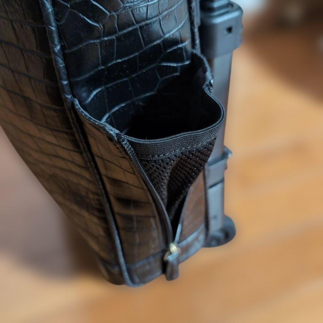 SWANY キャリーバッグ ブラック クロコ型押