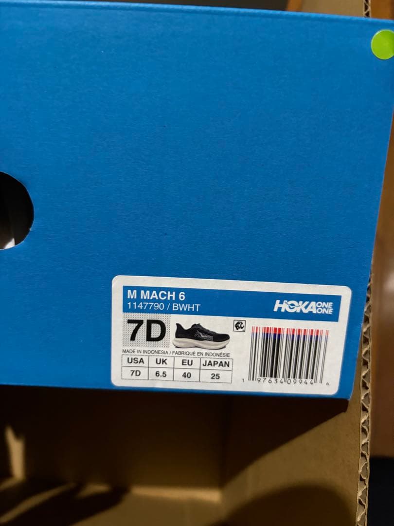 ホカオネオネ　マッハ6 メンズ25.0cm