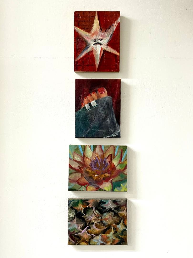 【F0号】アーティチョークの花 原画 油絵