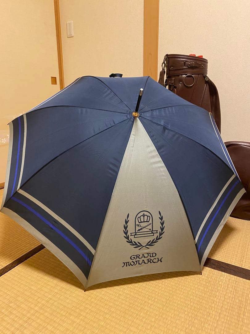 【美品】ミズノ最高級ブランド グランドモナーク キャディバッグ&ロゴ入り傘