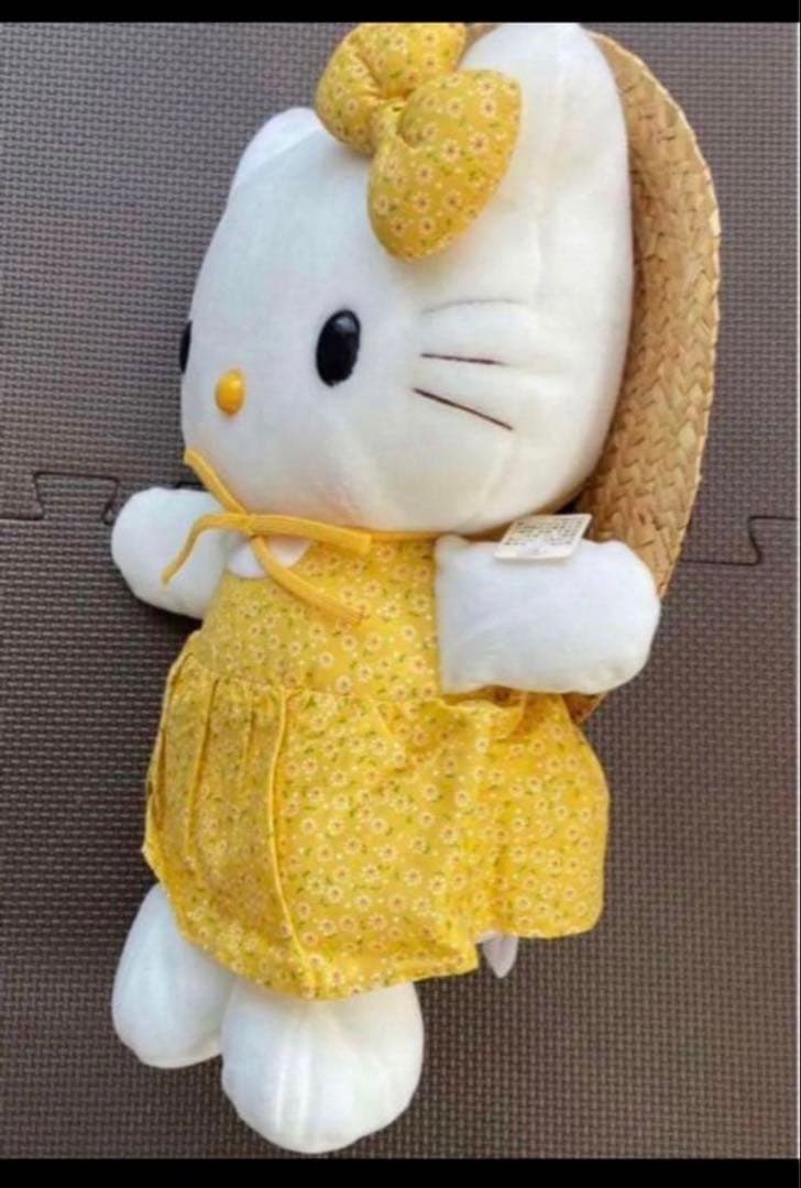 ハローキティ　キティ　ぬいぐるみ　平成　レア　希少　麦わら帽子