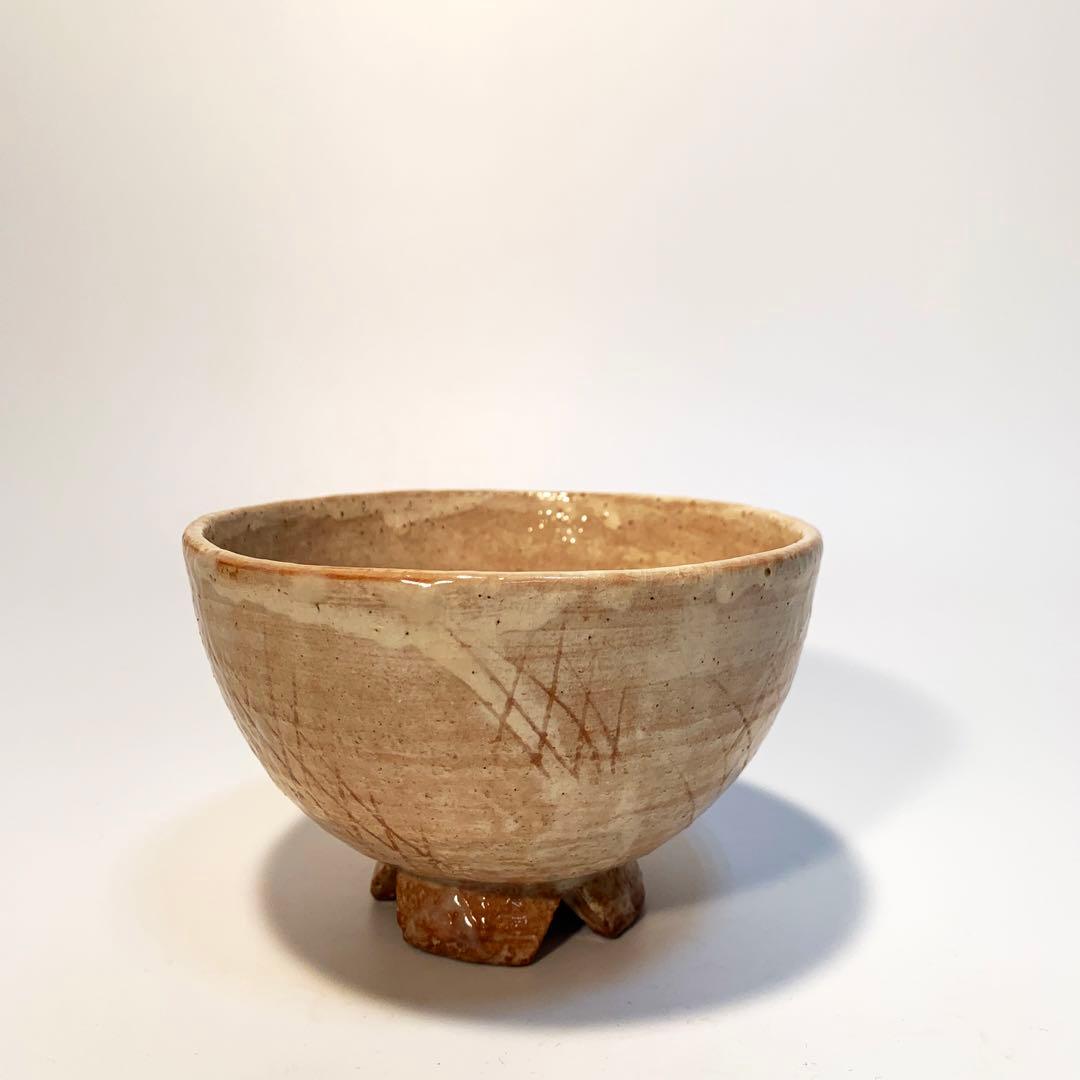 【茶道具】抹茶碗　十二代 土谷一水　萩焼 　共箱　R0575ダW