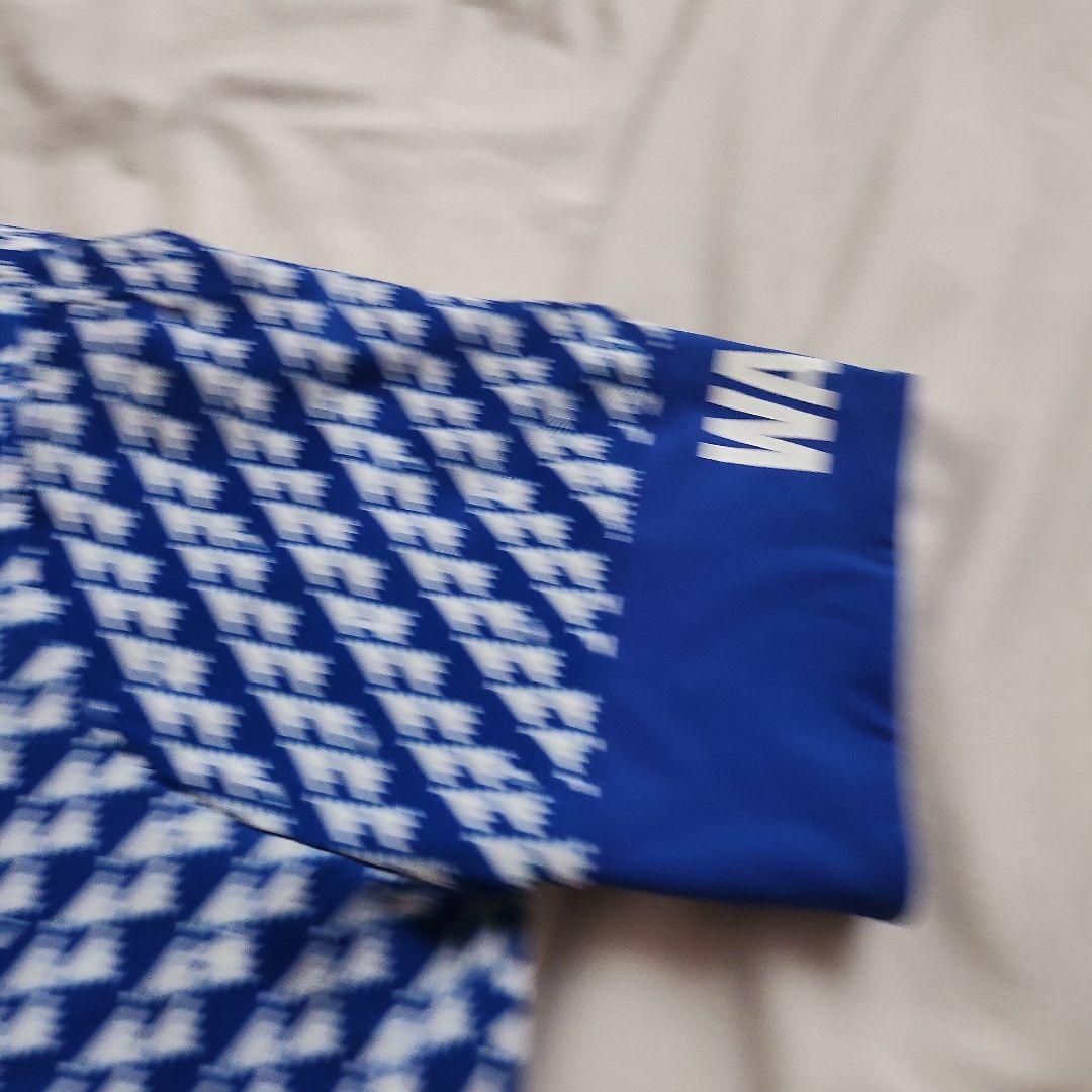 WAAC ゴルフウェア 上下セット青と白の幾何学模様