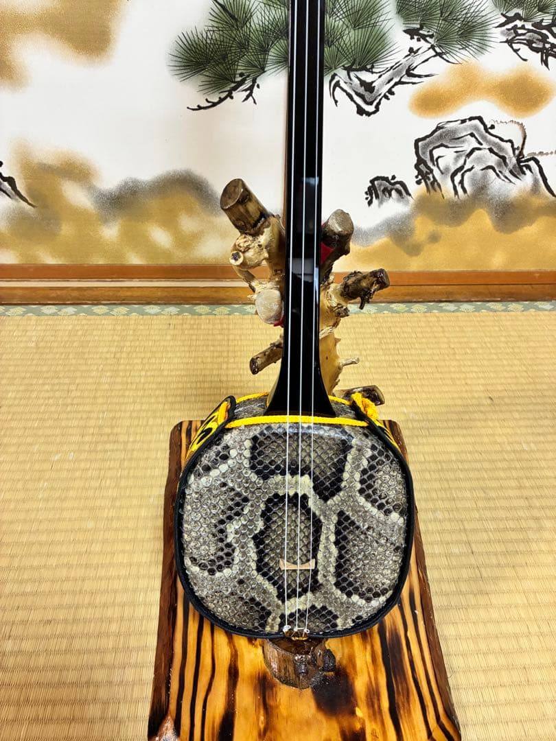 沖縄三線！貴重！知念大工型！本張り【一枚張り】