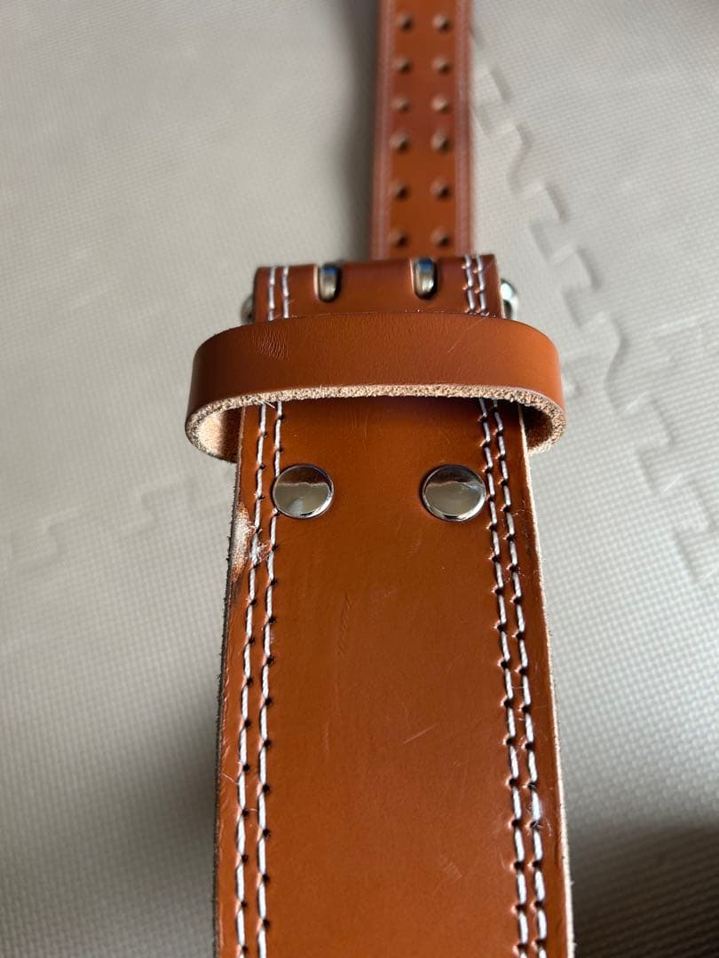 GOLD'S GYM トレーニングパワーベルト Mサイズ ブラウン