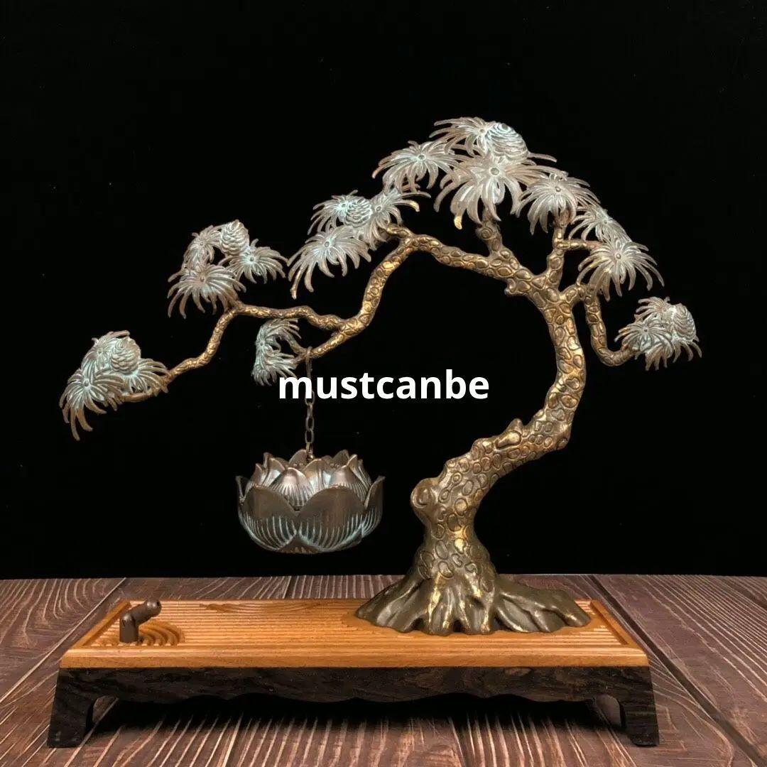 銅器 弔炉 大樹蓮華弔炉 室内薫香炉 香道具 工芸品 置物